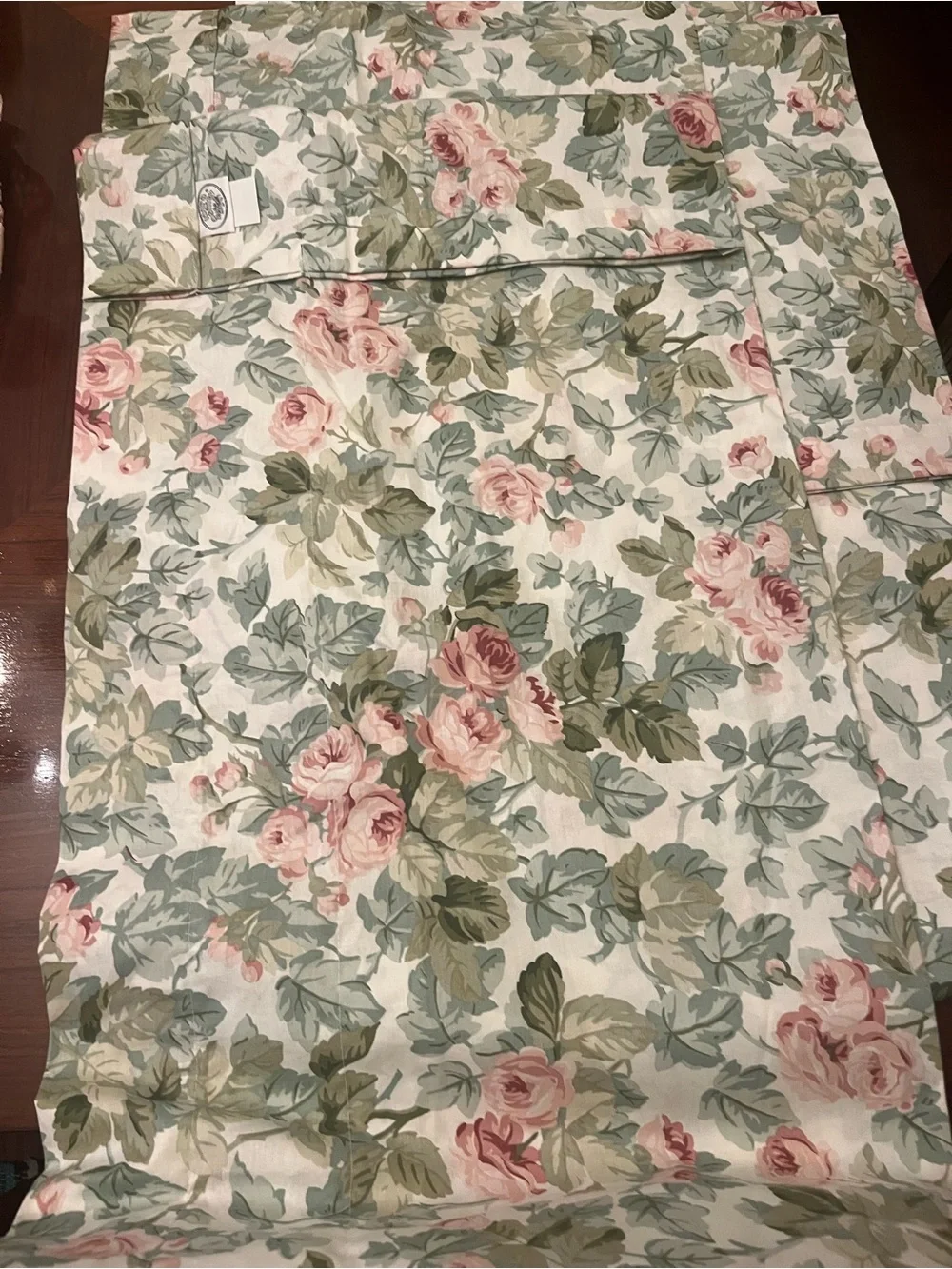 Floral Rose Print valances  Panel in Soft Pastels (2)
